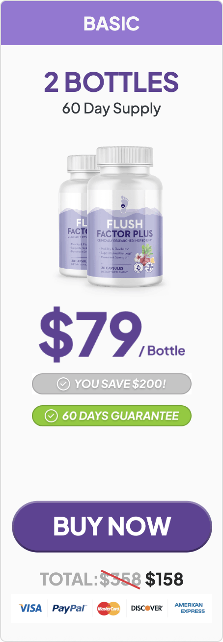 FlushFactorPlus 2 bottles 60 day supply package
